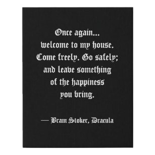 Dracula Zitat Willkommene Leinwand Kunst