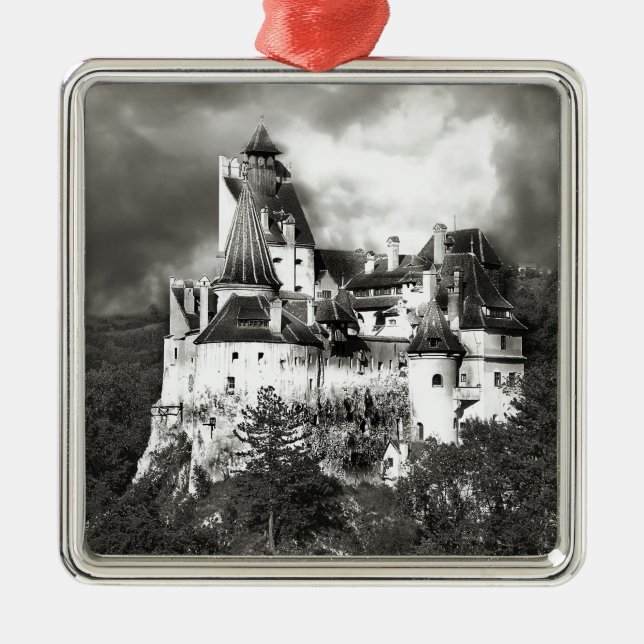 Draculas Schloss, Siebenbürgen Silbernes Ornament (Vorne)