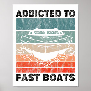 Drag Boat Rennsport Speedboat-Rennfahrer Bootrenne Poster