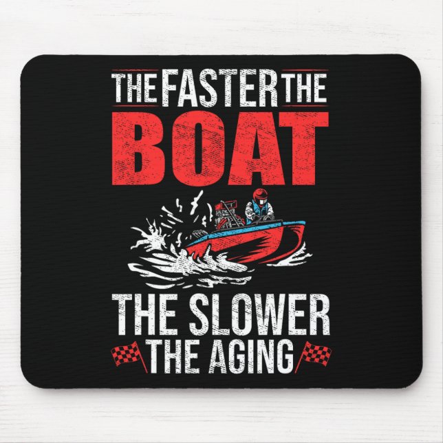 Drag-Booting-Bootfahrer-Rennfahrer-Bootfahrer-Drag Mousepad (Vorne)