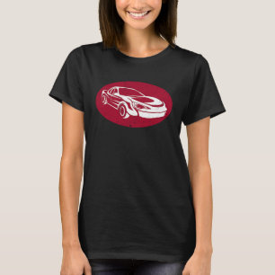 Drag Circuit Racing Red Fast Car Boosting Turbo Ni T-Shirt