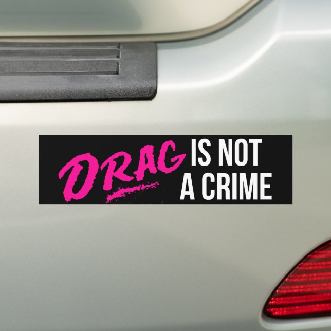 Drag ist kein Monat LGBTQ mit Kriminalitätsrate Autoaufkleber (Auf Auto)