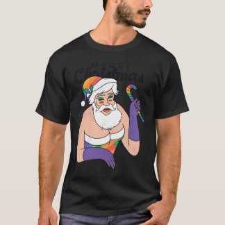 Drag Queen Santa Clause Niedlich X-Mas Gegenwart T T-Shirt