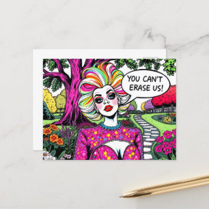 Drag Queen You Cant Erase Uns Postkarte