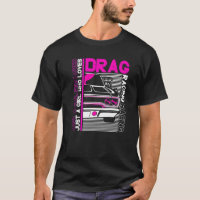 Drag Racer Auto nur ein Mädchen, die Lieben ziehen