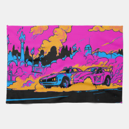 Drag-Racing Burn-Out - Drag-Racing Cars Geschirrtuch