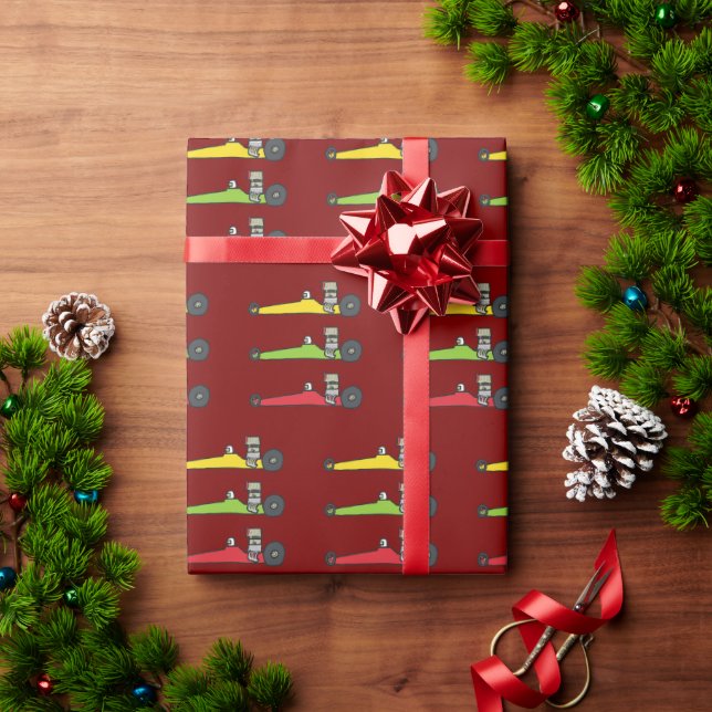Drag Racing Geschenkpapier (Feiertagsgeschenk)