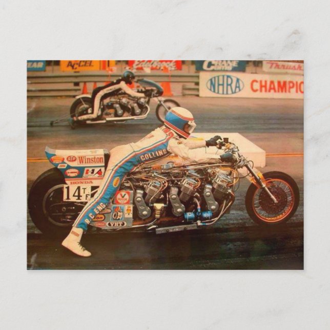 DRAG RACING POSTKARTE (Vorderseite)