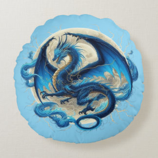 Dragão do trovão rundes kissen