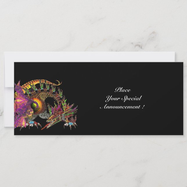 DRAGO/FANTASY-DRAGON IN GOLDPINK LILA ANKÜNDIGUNG (Vorderseite)