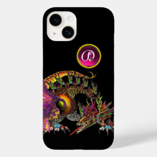 DRAGO, FANTASY DRAGON, PINK LILA GEMSTONE MONOGRAM Case-Mate iPhone 14 HÜLLE