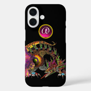 DRAGO, FANTASY DRAGON, PINK LILA GEMSTONE MONOGRAM TITLE_SEO2