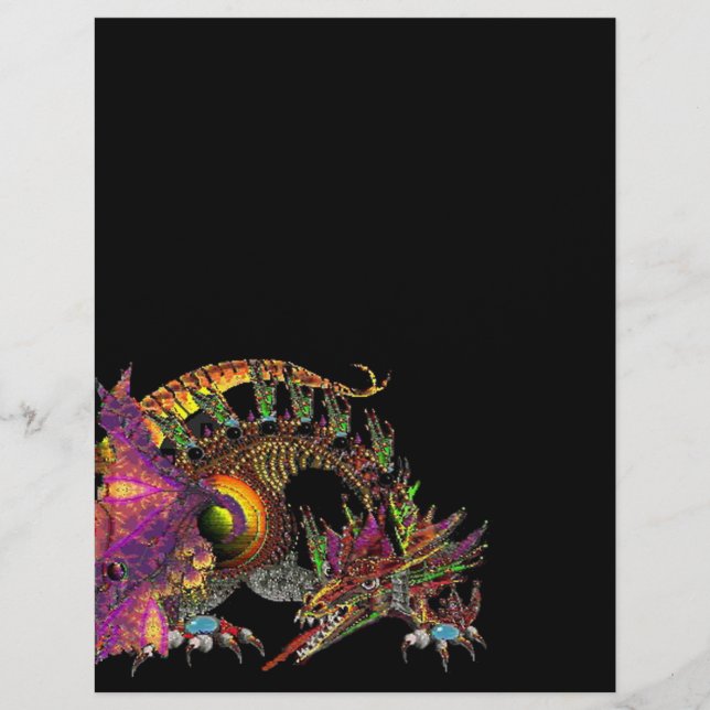 DRAGO/FANTASY GOLD DRAGON IN LILA UND SCHWARZ (Vorderseite)