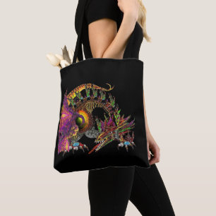 DRAGO/FANTASY GOLD DRAGON IN LILA UND SCHWARZ TASCHE