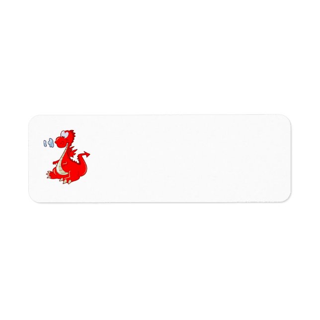 Dragon302 RED CARTOON DRAGON NIEDLICH HAPPY KIDS G (Vorne)