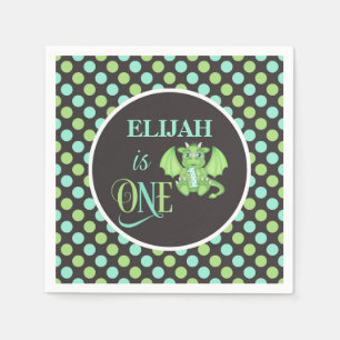 Dragon 1st Birthday Napkins - Personalisiert Serviette