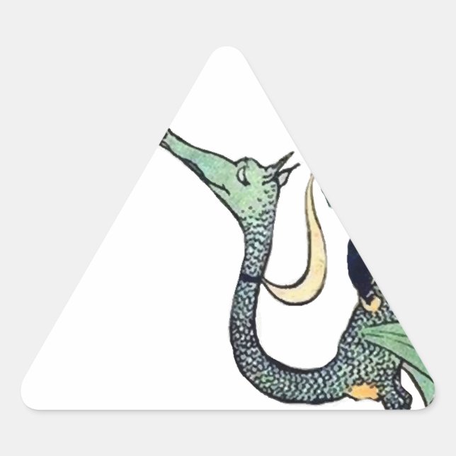 Dragon 3 Bold Babes Dreieckiger Aufkleber (Vorderseite)