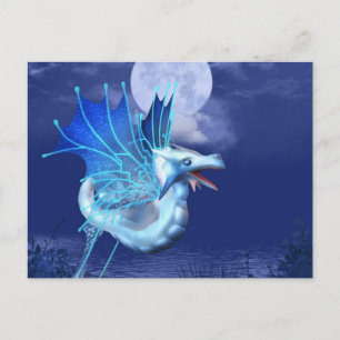 Dragon ailé en vol carte postale