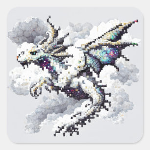 Dragon Air Elemental Quadratischer Aufkleber