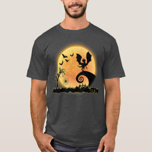 Dragon and Moon Funny Beängstigend Halloween Kostü T-Shirt