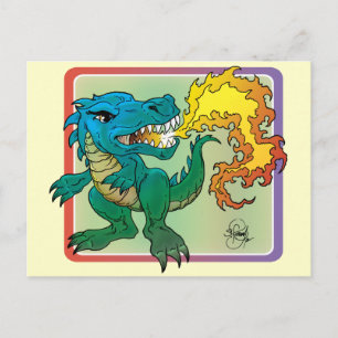 Dragon Art inspiriert durch wenig t von Scott Rose Postkarte