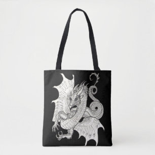 Dragon Art Nouveau Style Ink zeichnend Tasche