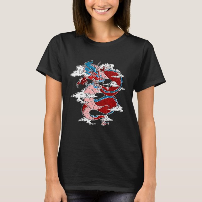 Dragon Asian Chinese Japanisch T-Shirt (Vorderseite)