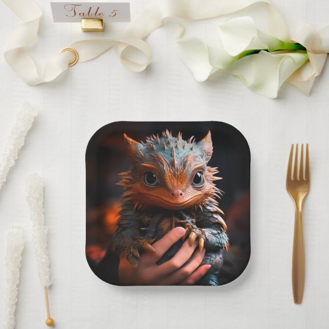 Dragon Baby Pappteller (Hochzeit)