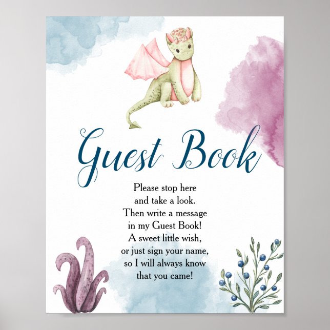 Dragon Baby Shooter Gästebuchsignatur Poster (Vorne)
