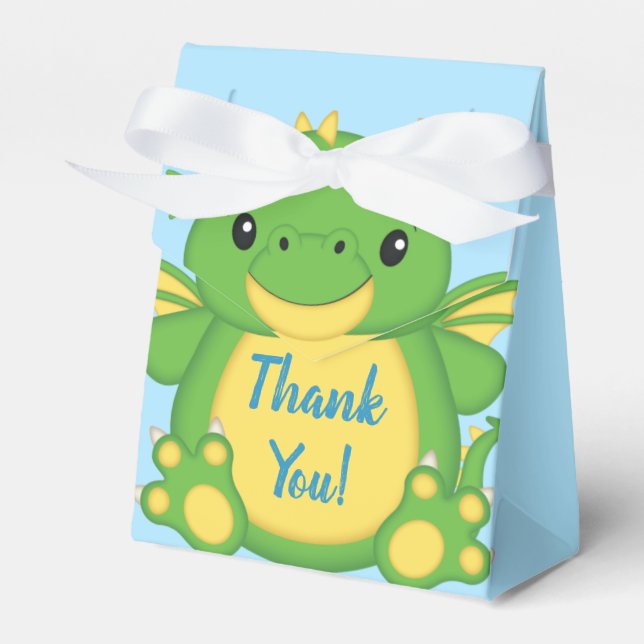 Dragon Baby Shower Blue Geschenkschachtel (Vorderseite)