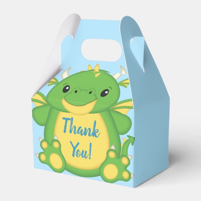 Dragon Baby Shower Blue Geschenkschachtel (Vorderseite)
