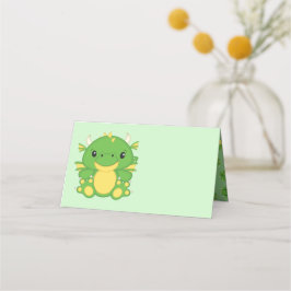 Dragon Baby Shower Green Platzkarte