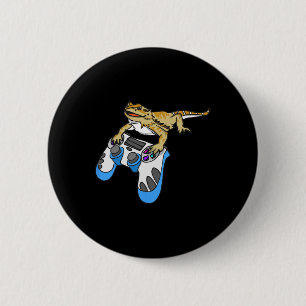 Dragon Bartded Dragons Lizard Button