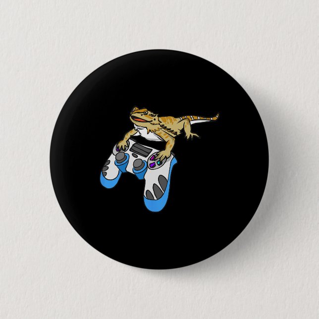 Dragon Bartded Dragons Lizard Button (Vorderseite)