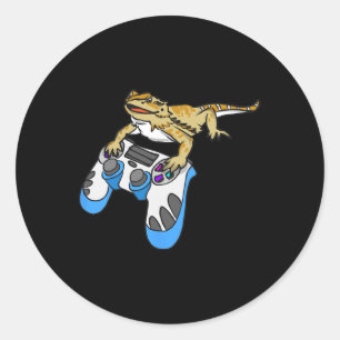 Dragon Bartded Dragons Lizard Runder Aufkleber