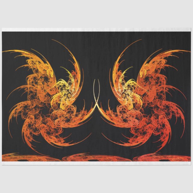 Dragon Battle Fraktal Art Decoupage Seidenpapier (Vorderseite)