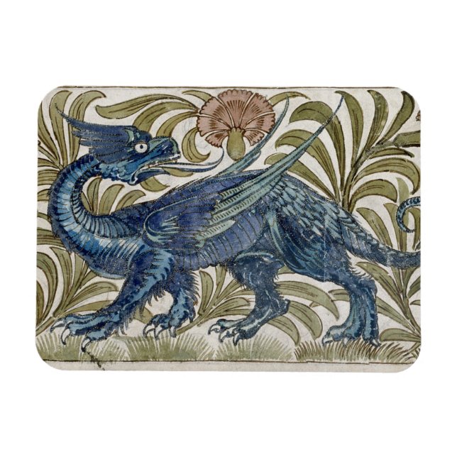 "Dragon"-Bauart für eine Fliese (w/c auf Papier) Magnet (Horizontal)