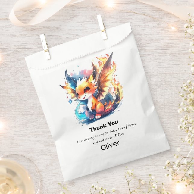 Dragon Birthday Geschenktütchen (Ausgeschnitten)