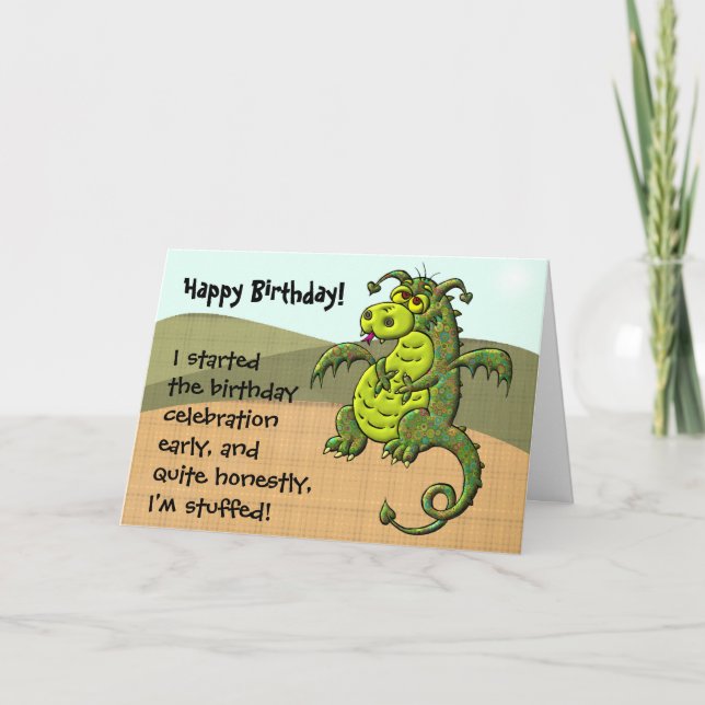 Dragon Birthday Karte (Vorderseite)