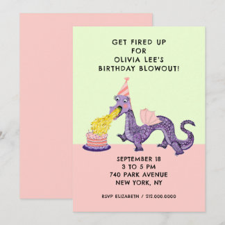 Dragon Birthday Party Einladungen