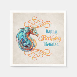 Dragon Birthday Party Serviette