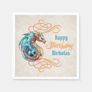 Dragon Birthday Party Serviette