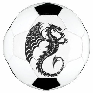 Dragon Black Shape Tattoo Style Fußball