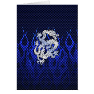 Dragon Bleu dans Chrome Styles de fibre de carbone