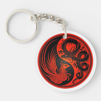 Dragon bleu et rouge avec Phoenix