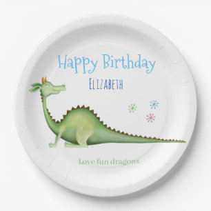 Dragon blickt zurück pappteller