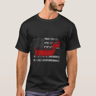 Dragon Boat Hoodie - Dragon Boat Racing Flag T-Shirt