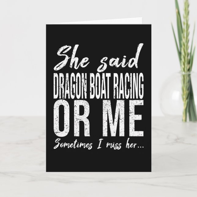 Dragon Boat Racing funny gift idea Karte (Vorderseite)