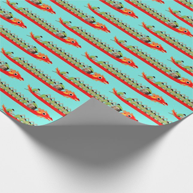 Dragon Boat Racing Geschenkpapier (Ecke)