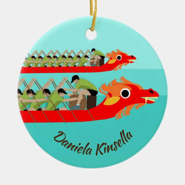 Dragon Boat Racing Keramik Ornament (Vorne)